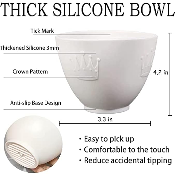 NALACAL SILICONE FACE MASK MIXING BOWL SET, DIY FACEMASK MIXING TOOL KIT WITH SILICONE MASK BOWL, FACIAL MASK BRUSH, BOWL STICK SPATULA, FACE MASK APPLICATOR, MEASURING CUP (5 PCS) - Image 4